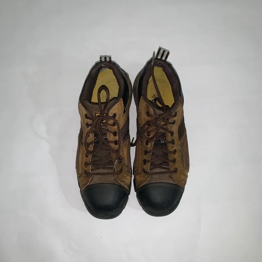 Caterpillar Argon Boots Mens 8.5 Leather Safety Toe Work Slip Resistant P89957